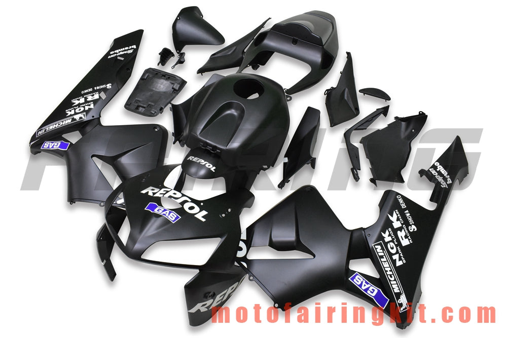フェアリングキット CBR600RR 2005 2006 CBR600 RR 05 06 プラスチック ABS 射出成形 完全なオートバイボディ アフターマーケットボディワークフレーム (ブラック) B174