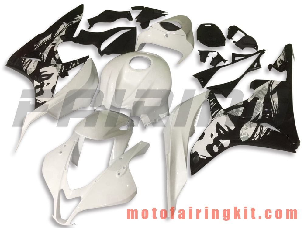 Fairing Kits Fit for CBR600RR 2007 2008 CBR 600RR 07 08 Plastic ABS Injection Mold Complete Motorcycle Body Aftermarket Bodywork Frame (White & Black) B029