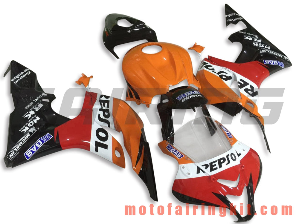 Fairing Kits Fit for CBR600RR 2007 2008 CBR 600RR 07 08 Plastic ABS Injection Mold Complete Motorcycle Body Aftermarket Bodywork Frame (Orange & Black) B034