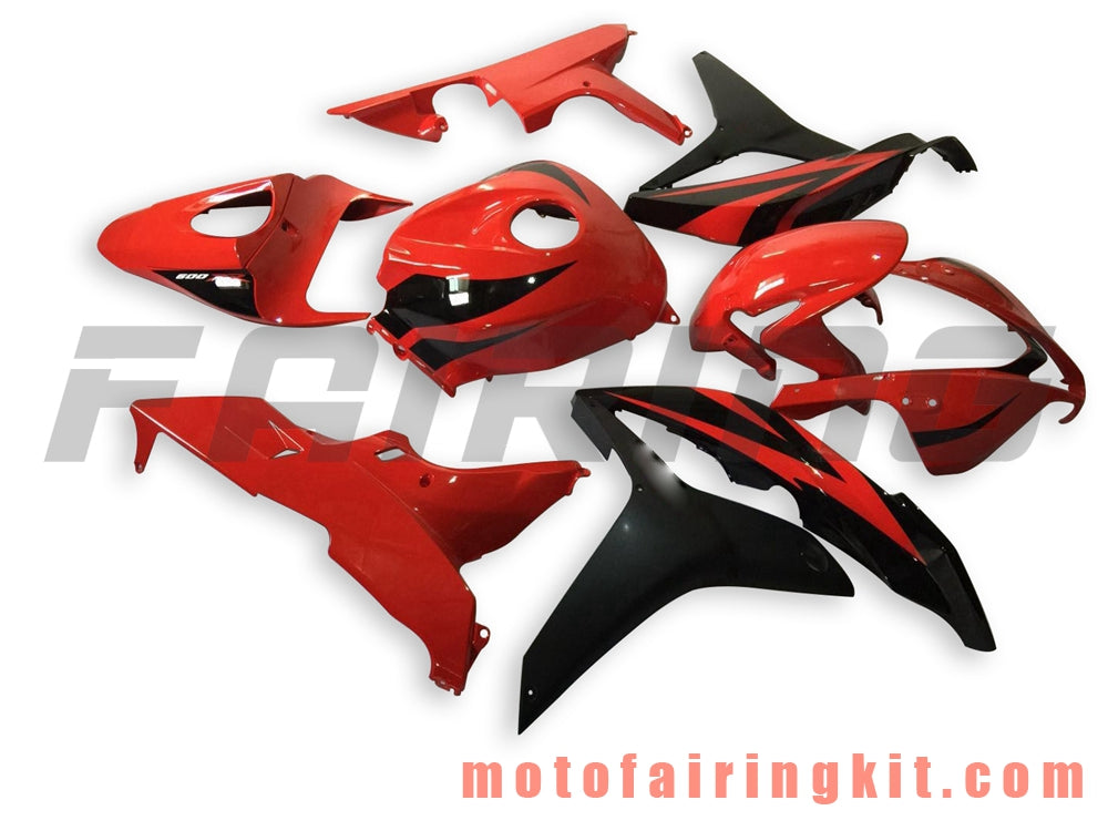 Fairing Kits Fit for CBR600RR 2007 2008 CBR 600RR 07 08 Plastic ABS Injection Mold Complete Motorcycle Body Aftermarket Bodywork Frame (Red & Black) B055