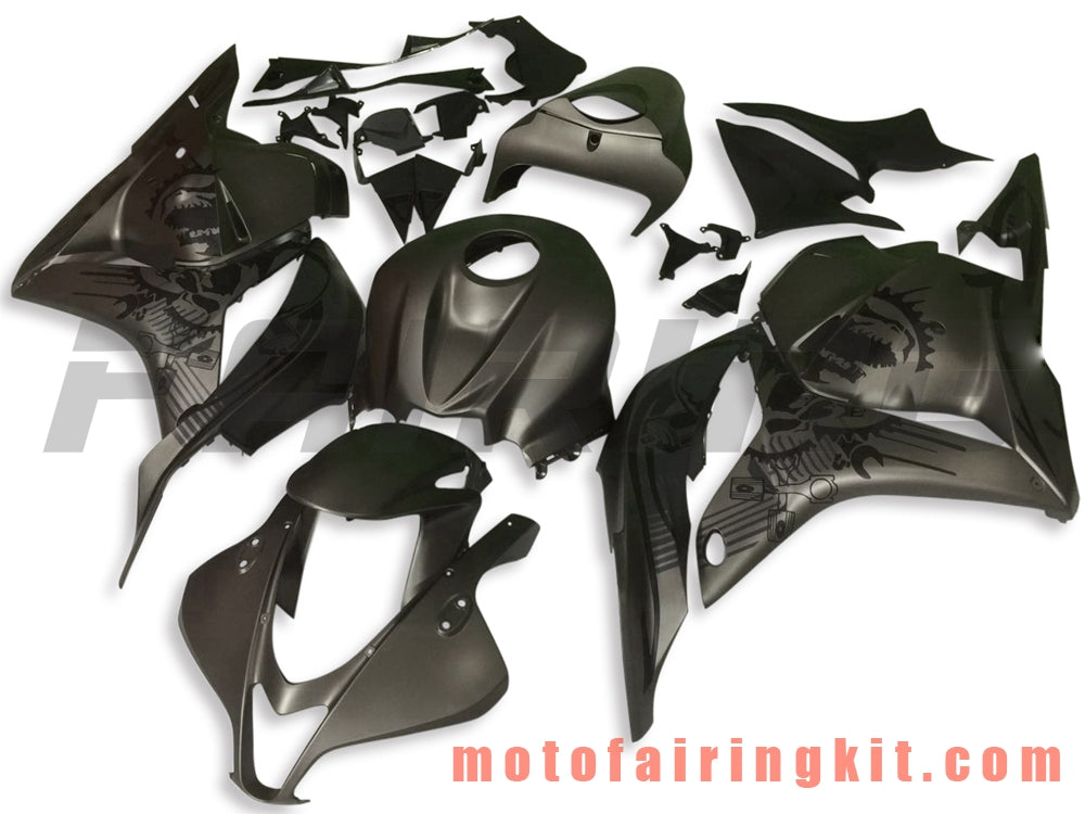 Kits de carenado aptos para CBR600RR 2009 2010 2011 2012 CBR600 RR 09 10 11 12 Molde de inyección de plástico ABS Carrocería completa para motocicleta Carrocería del mercado de accesorios Marco (gris) B014