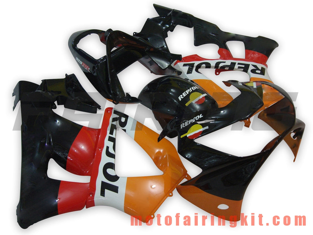 Fairing Kits Fit for CBR900RR 929 2000 2001 CBR900 RR 929 00 01 Plastic ABS Injection Mold Complete Motorcycle Body Aftermarket Bodywork Frame (Orange & Black) B016