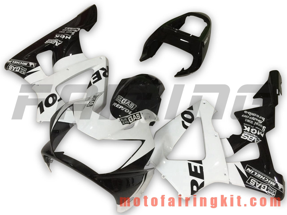 Kits de carenado aptos para CBR900RR 929 2000 2001 CBR900 RR 929 00 01 Molde de inyección de plástico ABS Carrocería completa para motocicleta Marco de carrocería de posventa (blanco y negro) B030