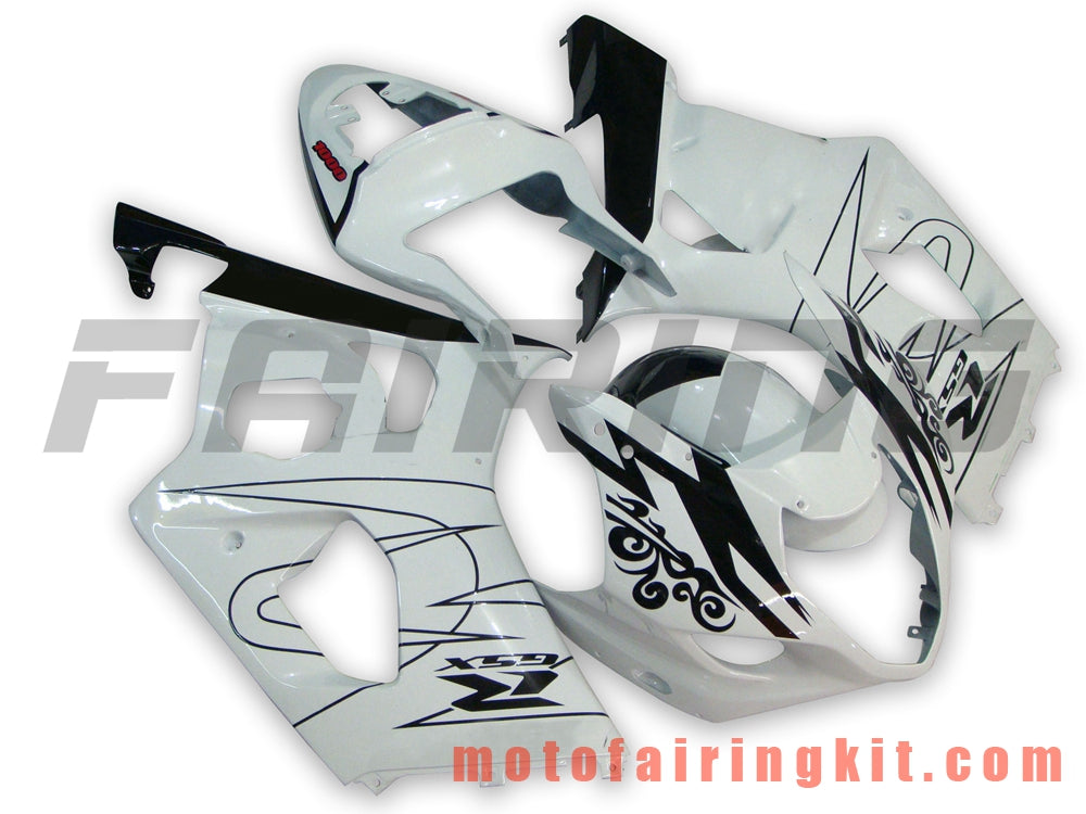 Fairing Kits Fit for GSXR1000 K3 2003 2004 GSXR 1000 GSX R1000 K3 03 04 Plastic ABS Injection Mold Complete Motorcycle Body Aftermarket Bodywork Frame (White & Black) B002