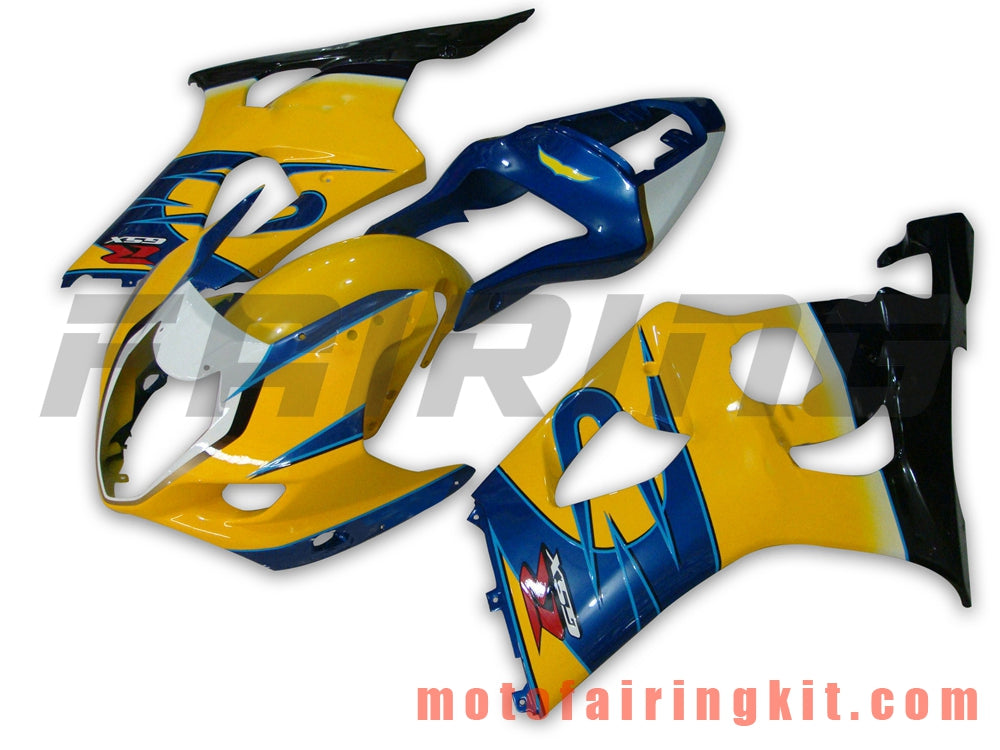Fairing Kits Fit for GSXR1000 K3 2003 2004 GSXR 1000 GSX R1000 K3 03 04 Plastic ABS Injection Mold Complete Motorcycle Body Aftermarket Bodywork Frame (Yellow & Blue) B013