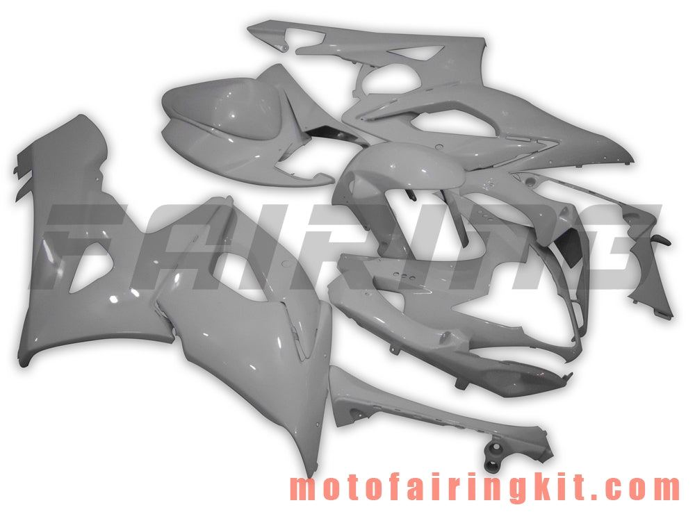 Fairing Kits Fit for GSXR1000 K5 2005 2006 GSXR 1000 GSX R1000 K5 05 06 Plastic ABS Injection Mold Complete Motorcycle Body Aftermarket Bodywork Frame (White) B002