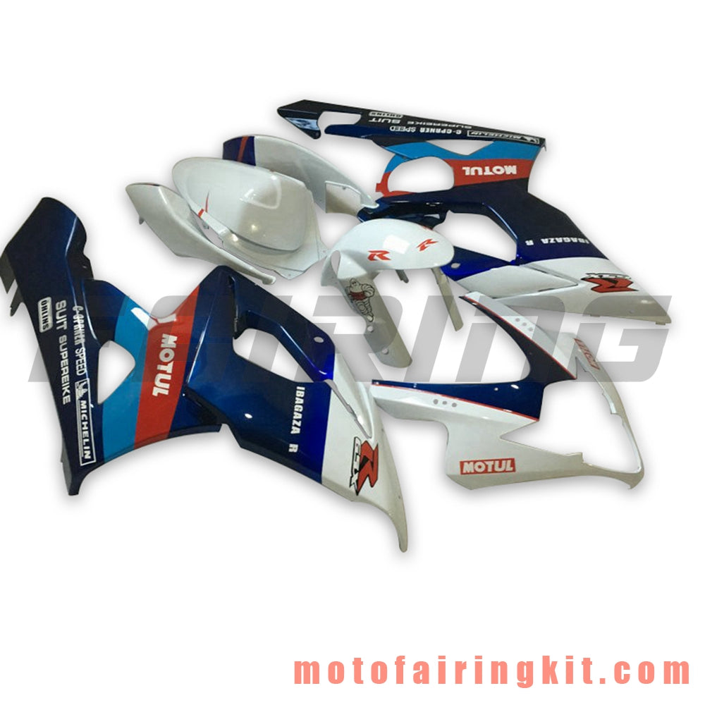 Kits de carenado aptos para GSXR1000 K5 2005 2006 GSXR 1000 GSX R1000 K5 05 06 Molde de inyección de plástico ABS Carrocería completa para motocicleta Marco de carrocería de posventa (negro y azul) B076
