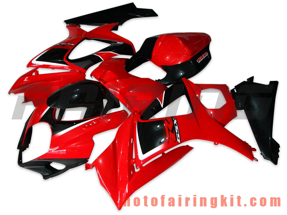 Fairing Kits Fit for GSXR1000 K7 2007 2008 GSXR 1000 GSX R1000 K7 07 08 Plastic ABS Injection Mold Complete Motorcycle Body Aftermarket Bodywork Frame (Red & Black) B040