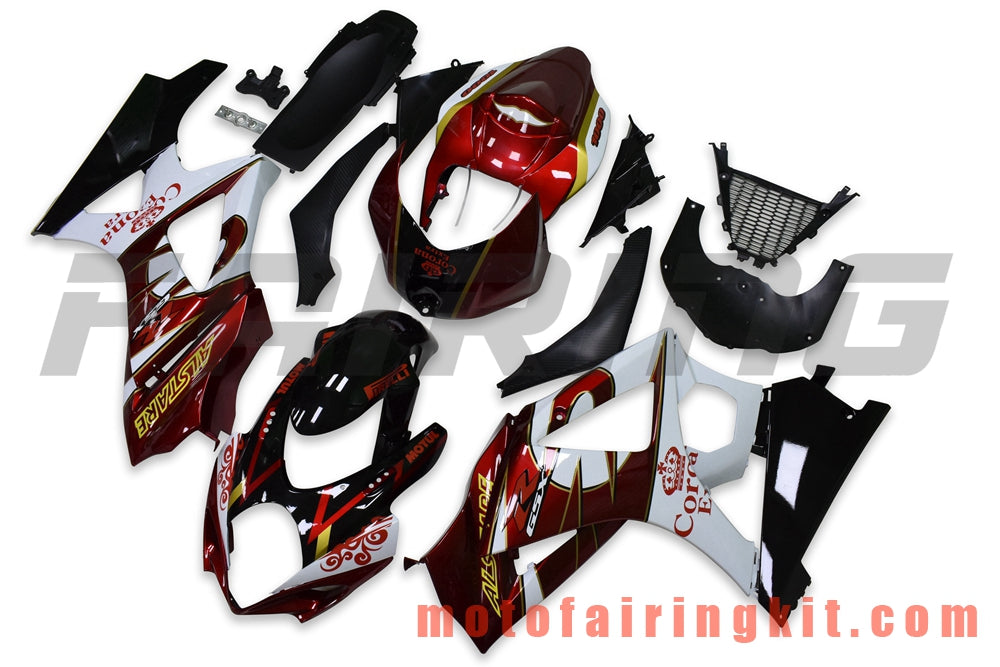 Fairing Kits Fit for GSXR1000 K7 2007 2008 GSXR 1000 GSX R1000 K7 07 08 Plastic ABS Injection Mold Complete Motorcycle Body Aftermarket Bodywork Frame (Red & White) B092
