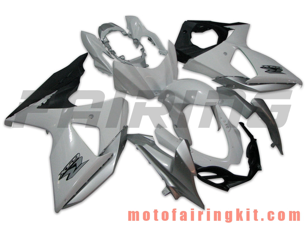 Fairing Kits Fit for GSXR1000 K9 2009 2010 2011 2012 2013 2014 2015 2016 Plastic ABS Injection Mold Complete Motorcycle Body Aftermarket Bodywork Frame (White & Black) B011