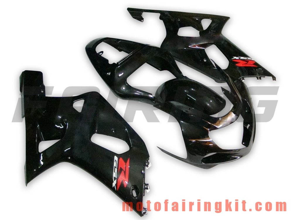 Fairing Kits Fit for GSX-R750 GSX-R600 2001 2002 2003 Plastic ABS Injection Mold Complete Motorcycle Body Aftermarket Bodywork Frame (Black) B075