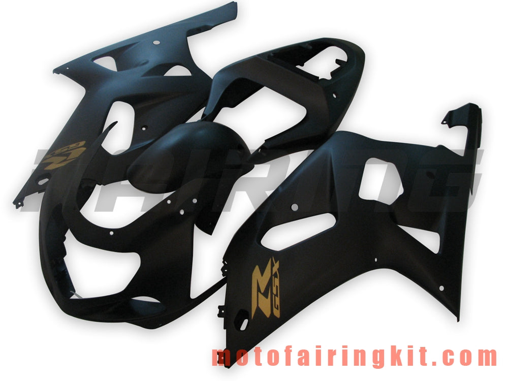 Fairing Kits Fit for GSX-R750 GSX-R600 2001 2002 2003 Plastic ABS Injection Mold Complete Motorcycle Body Aftermarket Bodywork Frame (Black) B077