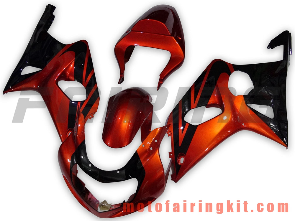 Fairing Kits Fit for GSX-R750 GSX-R600 2001 2002 2003 Plastic ABS Injection Mold Complete Motorcycle Body Aftermarket Bodywork Frame (Orange & Black) B092