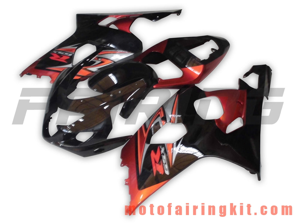 Kits de carenado aptos para GSX-R750 GSX-R600 K4 2004 2005 GSXR 600 750 K4 04 05 Molde de inyección de plástico ABS Carrocería completa para motocicleta Marco de carrocería de posventa (naranja y negro) B026