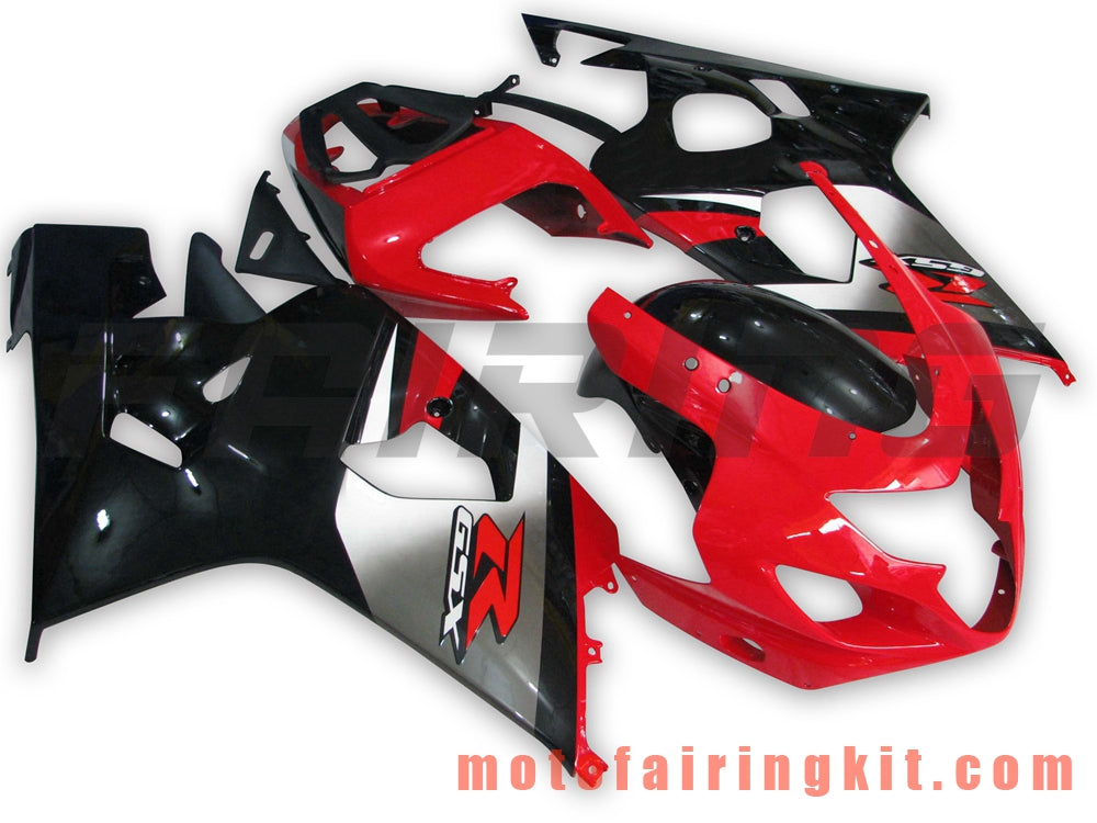 Kits de carenado aptos para GSX-R750 GSX-R600 K4 2004 2005 GSXR 600 750 K4 04 05 Molde de inyección de plástico ABS Carrocería completa para motocicleta Marco de carrocería de posventa (rojo y negro) B033
