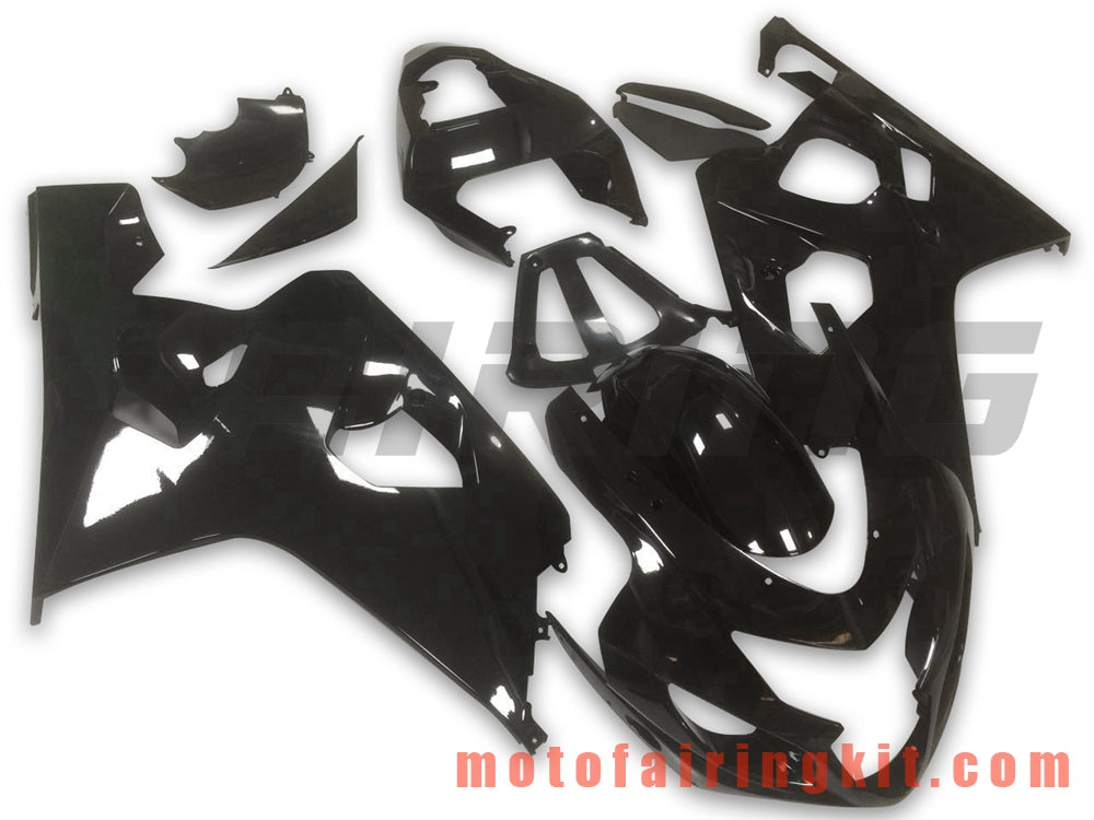 Fairing Kits Fit for GSX-R750 GSX-R600 K4 2004 2005 GSXR 600 750 K4 04 05 Plastic ABS Injection Mold Complete Motorcycle Body Aftermarket Bodywork Frame (Black) B094