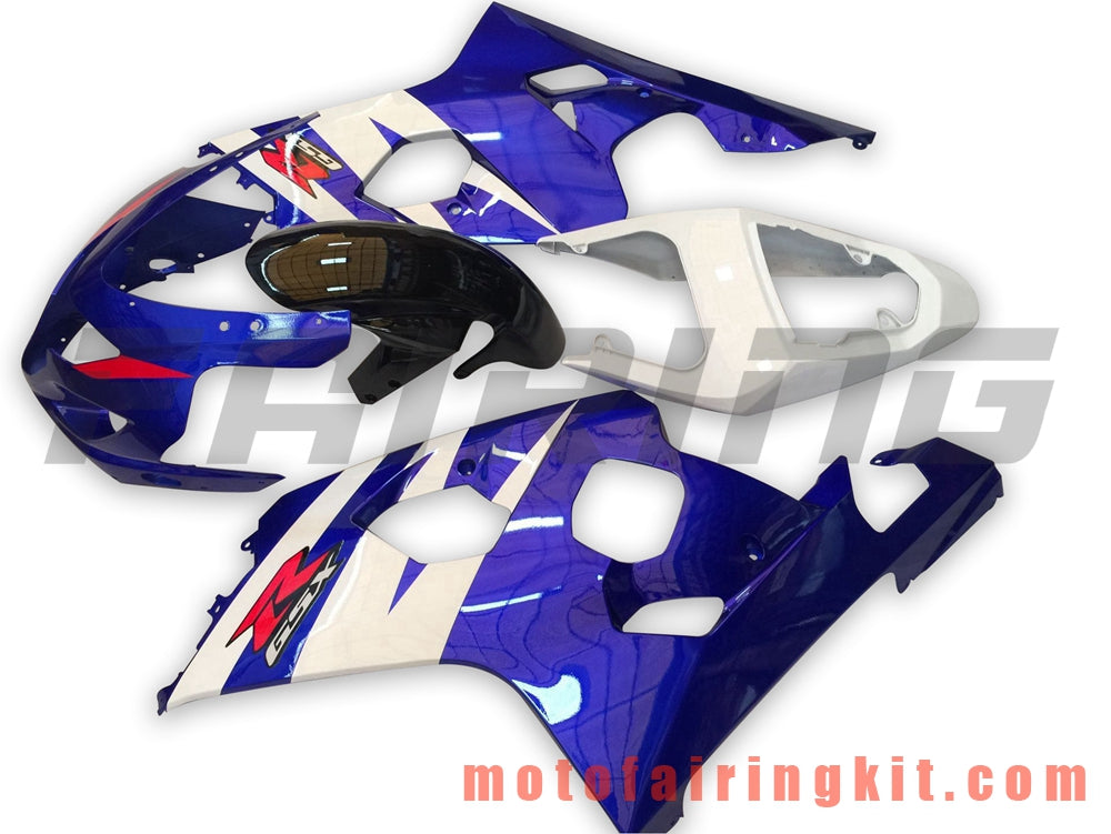 Fairing Kits Fit for GSX-R750 GSX-R600 K4 2004 2005 GSXR 600 750 K4 04 05 Plastic ABS Injection Mold Complete Motorcycle Body Aftermarket Bodywork Frame (Blue & Black) B100