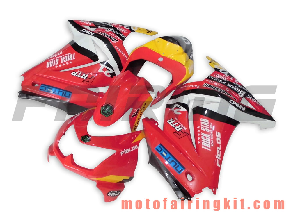 Fairing Kits Fit for EX250R 250 EX-250R ZX250 2008 2009 2010 2011 2012 Plastic ABS Injection Mold Complete Motorcycle Body Aftermarket Bodywork Frame (Red & Yellow) B010