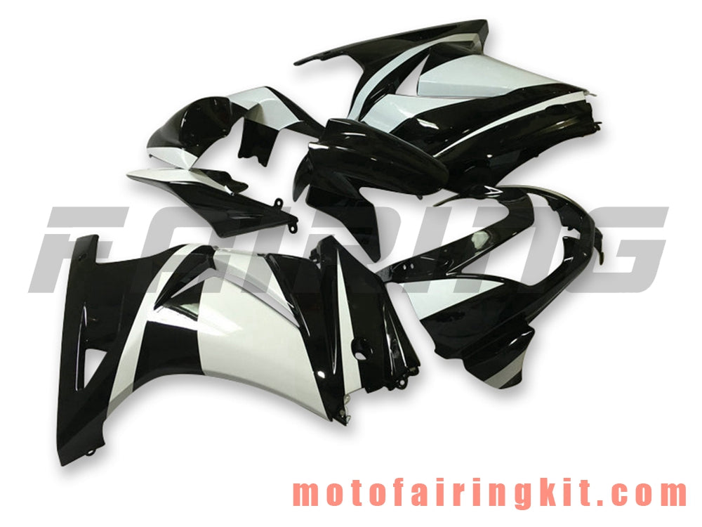 Fairing Kits Fit for EX250R 250 EX-250R ZX250 2008 2009 2010 2011 2012 Plastic ABS Injection Mold Complete Motorcycle Body Aftermarket Bodywork Frame (Black & White) B042