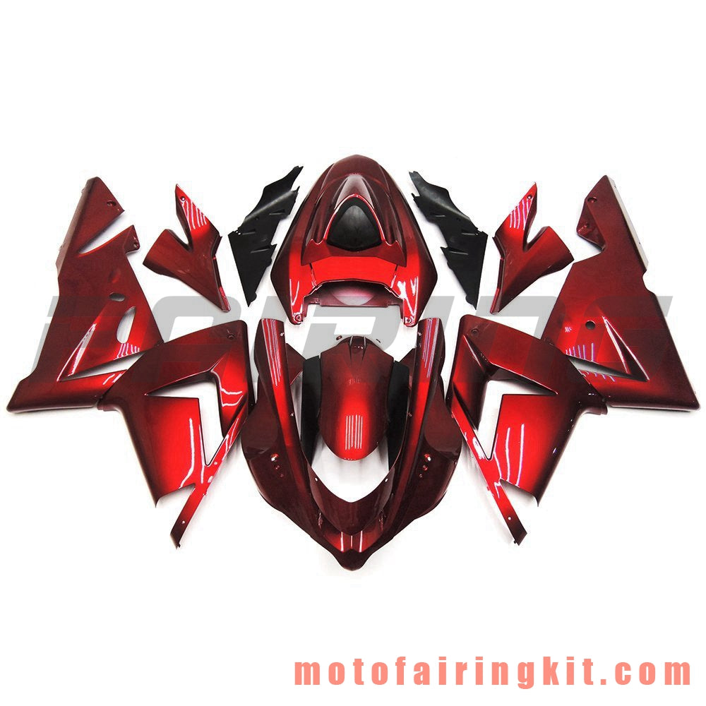 Fairing Kits Fit for ZX-10R ZX10R 2004 2005 ZX-10R ZX10R 04 05 Plastic ABS Injection Mold Complete Motorcycle Body Aftermarket Bodywork Frame (Red) B029