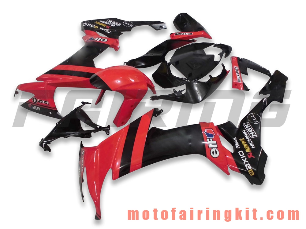 フェアリングキット ZX-10R ZX10R 2008 2009 2010 ZX10R 08 09 10 プラスチック ABS 射出成形 完全なオートバイボディ アフターマーケットボディワークフレーム (レッド & ブラック) B005
