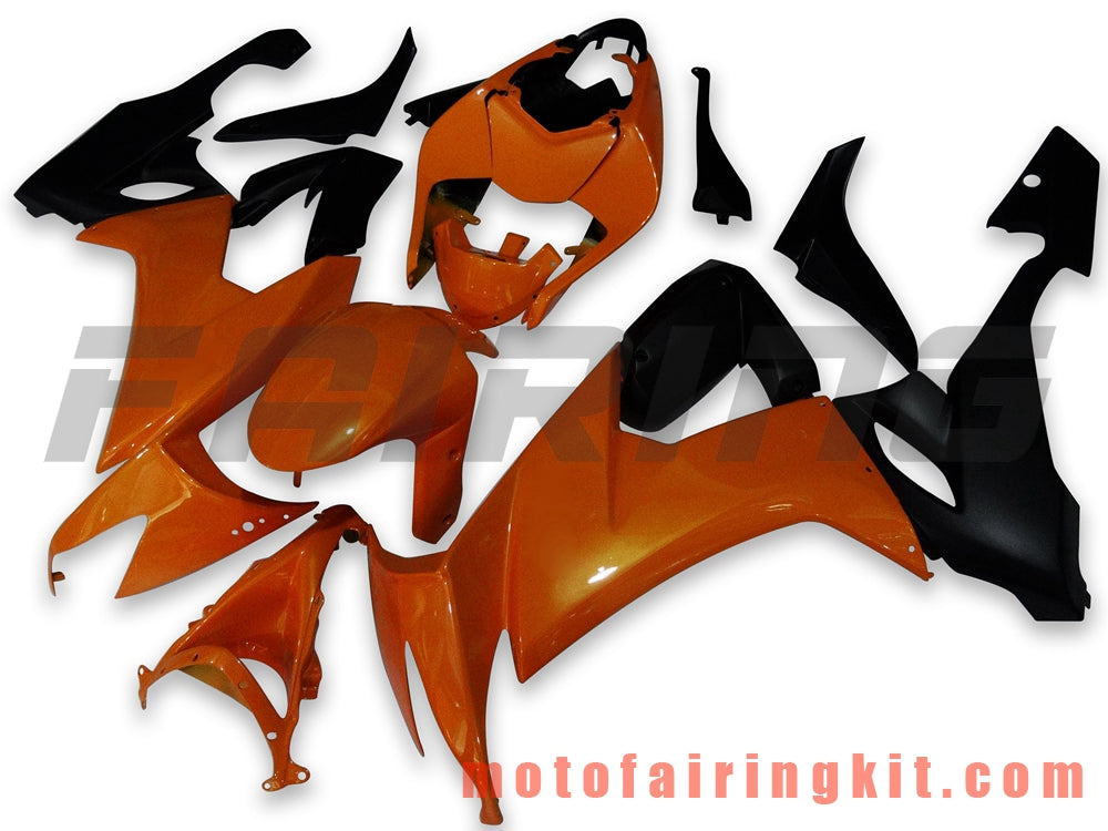 Fairing Kits Fit for ZX-10R ZX10R 2008 2009 2010 ZX10R 08 09 10 Plastic ABS Injection Mold Complete Motorcycle Body Aftermarket Bodywork Frame (Orange & Black) B017