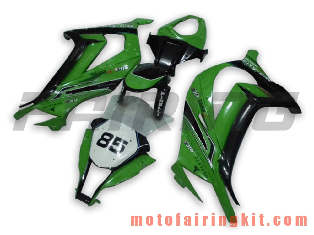 Fairing Kits Fit for ZX-10R ZX10R 2011 2012 2013 2014 2015 Plastic ABS Injection Mold Complete Motorcycle Body Aftermarket Bodywork Frame (Green & Black) B004