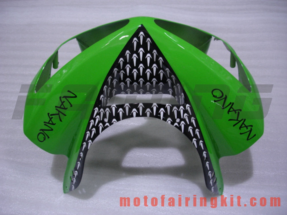 Fairing Kits Fit for ZX6R ZX-6R 636 2003 2004 ZX6R 636 03 04 Plastic ABS Injection Mold Complete Motorcycle Body Aftermarket Bodywork Frame (Green & Black) B024