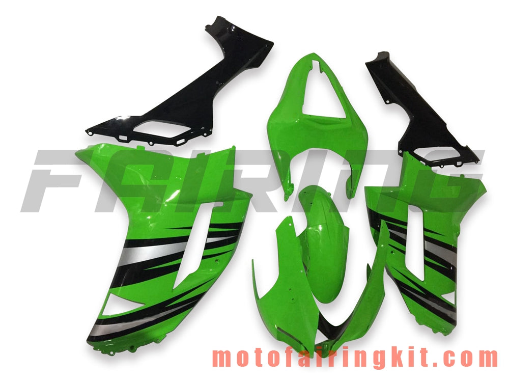 Fairing Kits Fit for ZX6R ZX-6R 636 2007 2008 ZX6R 636 07 08 Plastic ABS Injection Mold Complete Motorcycle Body Aftermarket Bodywork Frame (Green & Black) B067