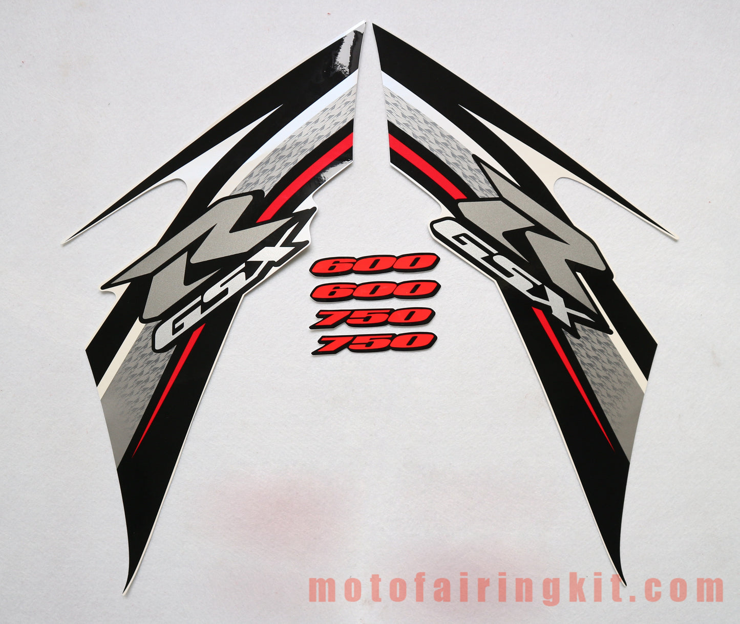 Motorcycle Decals Sticker for GSX-R750 GSX-R600 K11 2011 2012 2013 2014 2015 2016 Motorbike Racing Fairing Decal (Black & Gray)