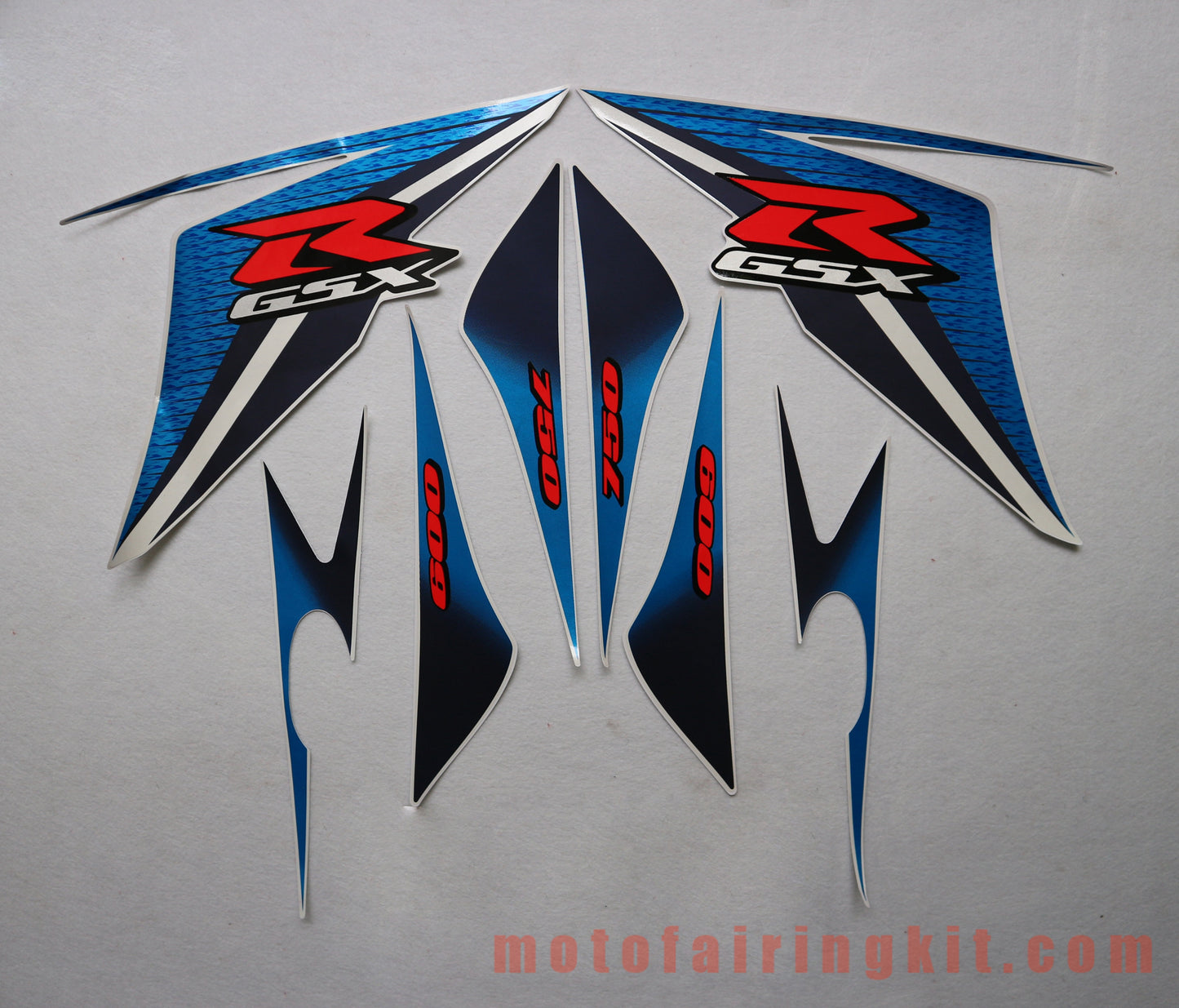 Motorcycle Decals Sticker for GSX-R750 GSX-R600 K11 2011 2012 2013 2014 2015 2016 Motorbike Racing Fairing Decal (Blue & Black)