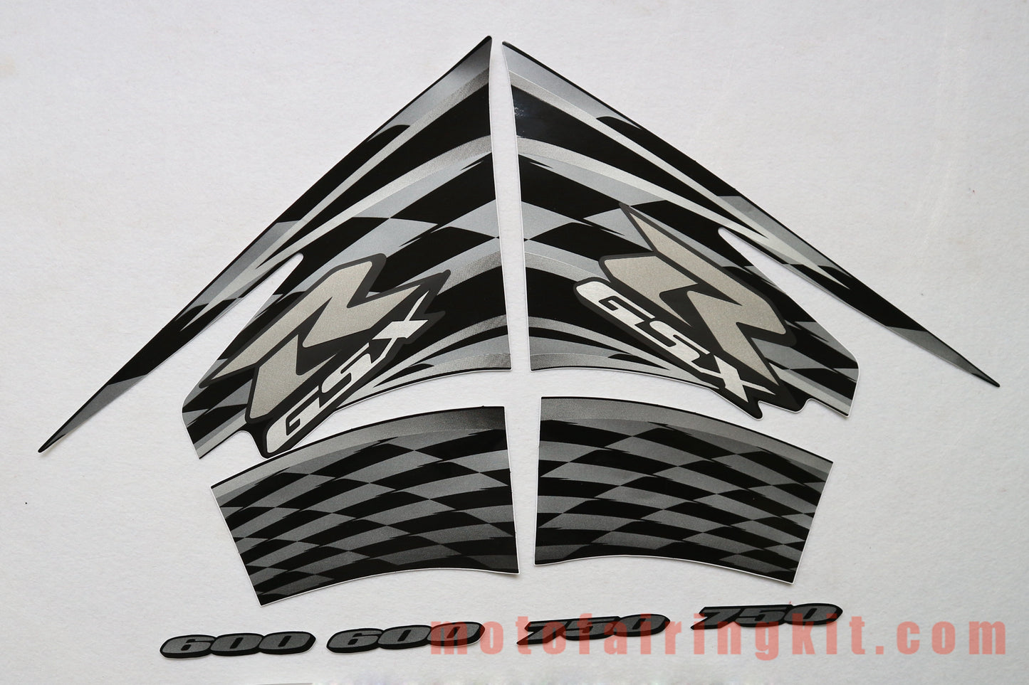 Motorcycle Decals Sticker for GSX-R750 GSX-R600 K11 2011 2012 2013 2014 2015 2016 Motorbike Racing Fairing Decal (Black & Silver)