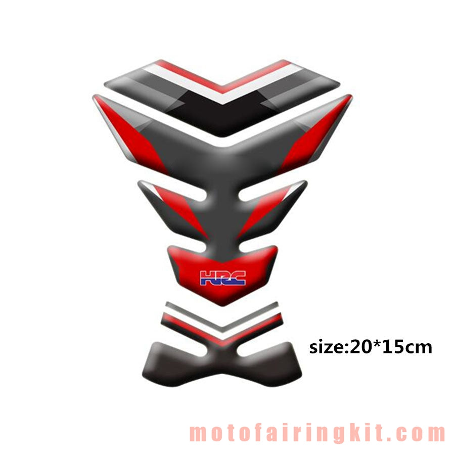 Motorcycle 3D Gas Tank Sticker Self-Adhesive Strong Stickiness Waterproof Protector Decal Pad Red