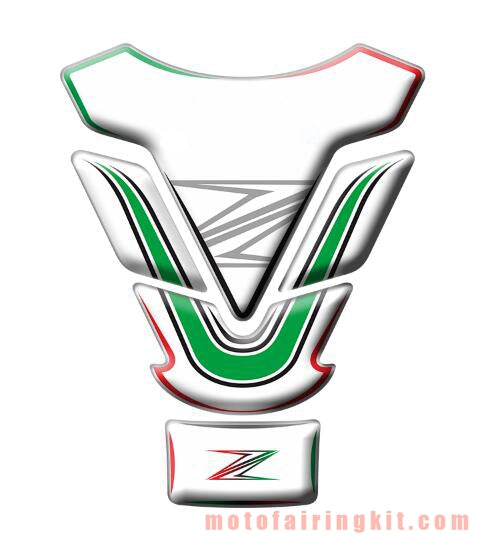 オートバイ 3D ガソリンタンク ステッカー 自己粘着 強力な粘着力 防水プロテクター デカール パッド グリーン