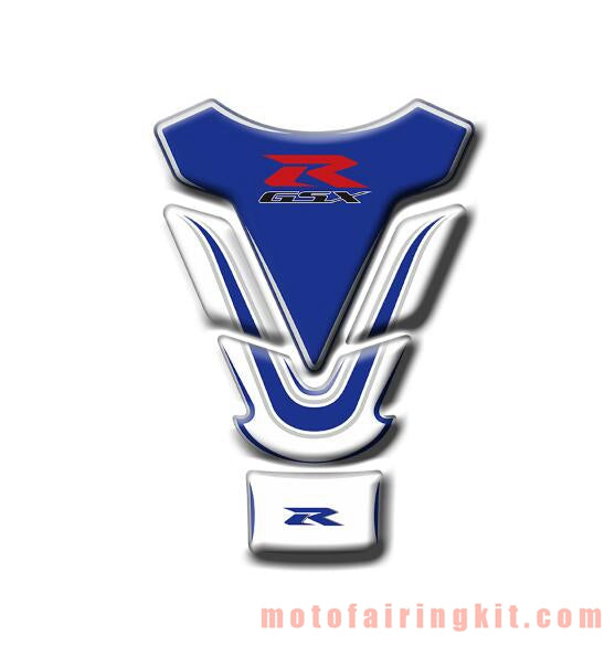 Motorcycle 3D Gas Tank Sticker Self-Adhesive Strong Stickiness Waterproof Protector Decal Pad Blue