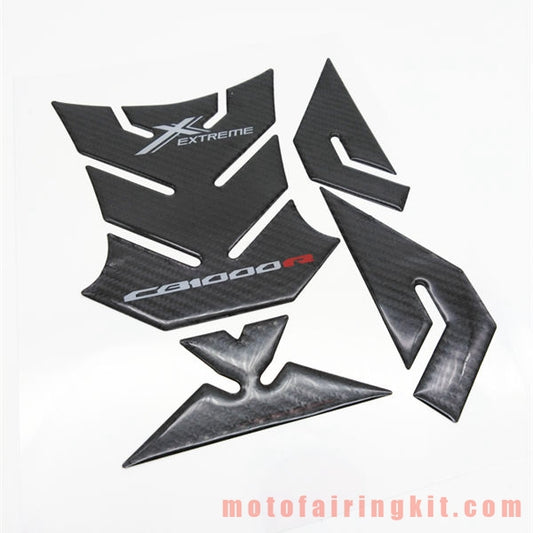 Motorcycle 3D Gas Tank Sticker Self-Adhesive Strong Stickiness Waterproof Protector Decal Pad Black