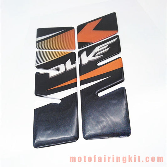 Motorcycle 3D Gas Tank Sticker Self-Adhesive Strong Stickiness Waterproof Protector Decal Pad Black