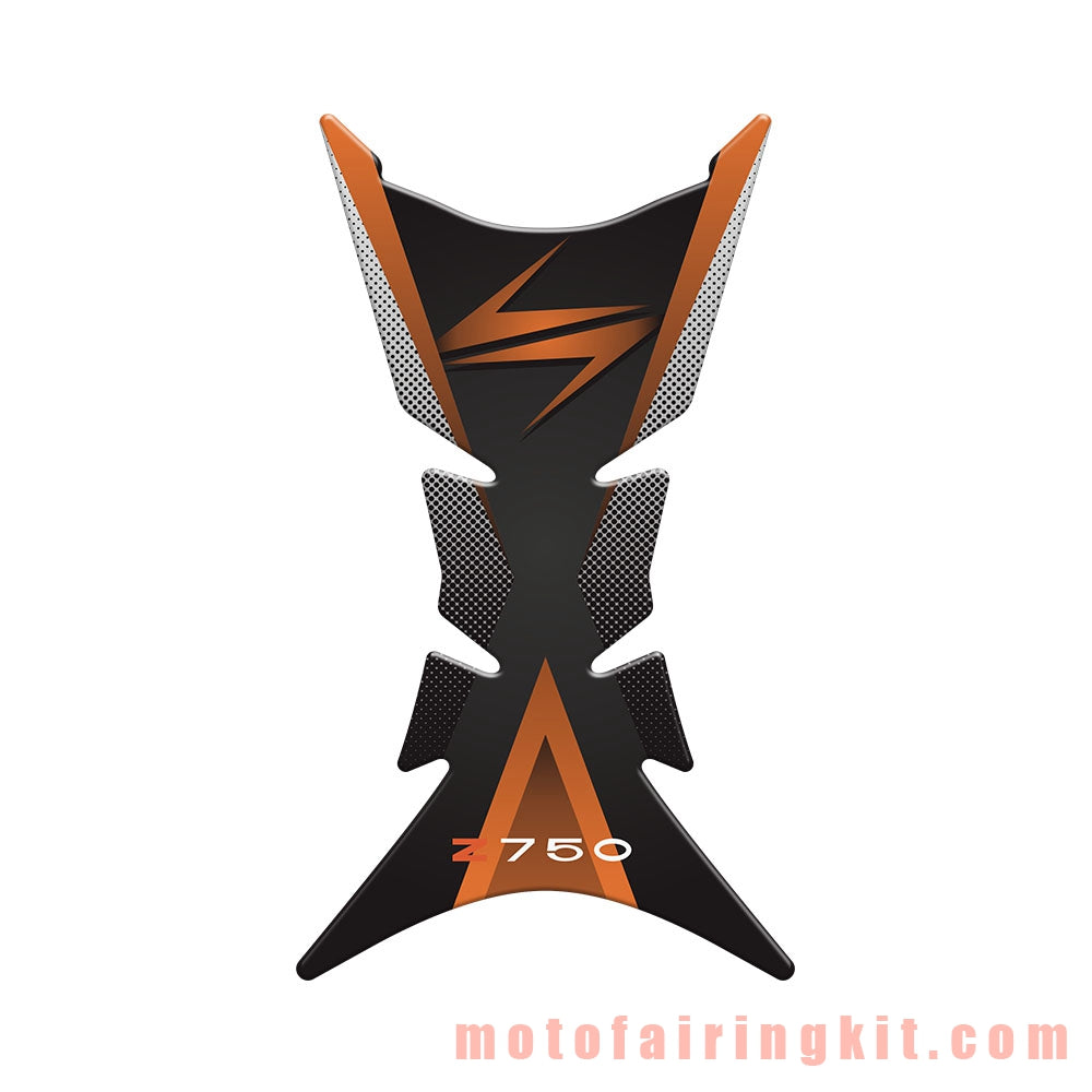 Motorcycle 3D Gas Tank Sticker Self-Adhesive Strong Stickiness Waterproof Protector Decal Pad Orange