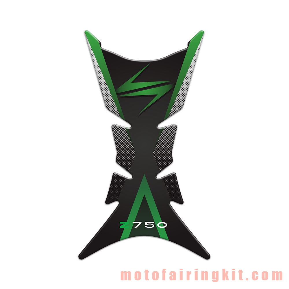 Motorcycle 3D Gas Tank Sticker Self-Adhesive Strong Stickiness Waterproof Protector Decal Pad Green