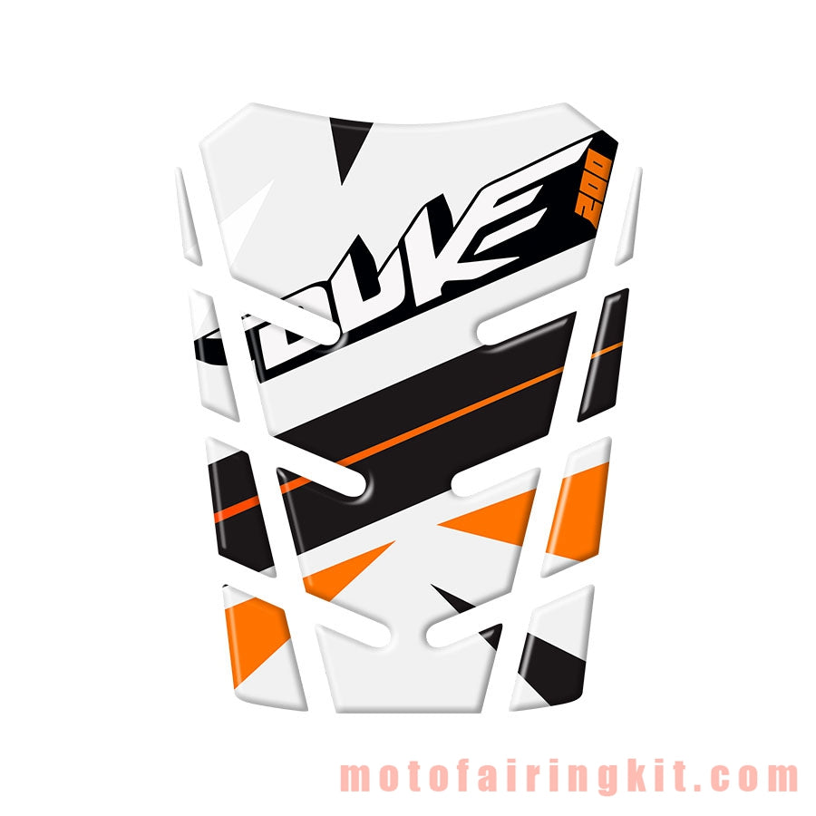 Motorcycle 3D Gas Tank Sticker Self-Adhesive Strong Stickiness Waterproof Protector Decal Pad White