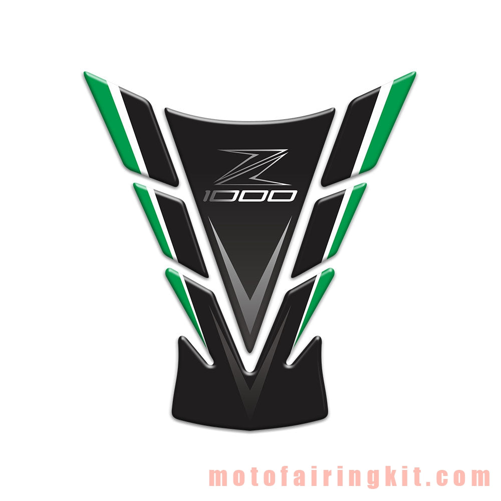 Motorcycle 3D Gas Tank Sticker Self-Adhesive Strong Stickiness Waterproof Protector Decal Pad Green