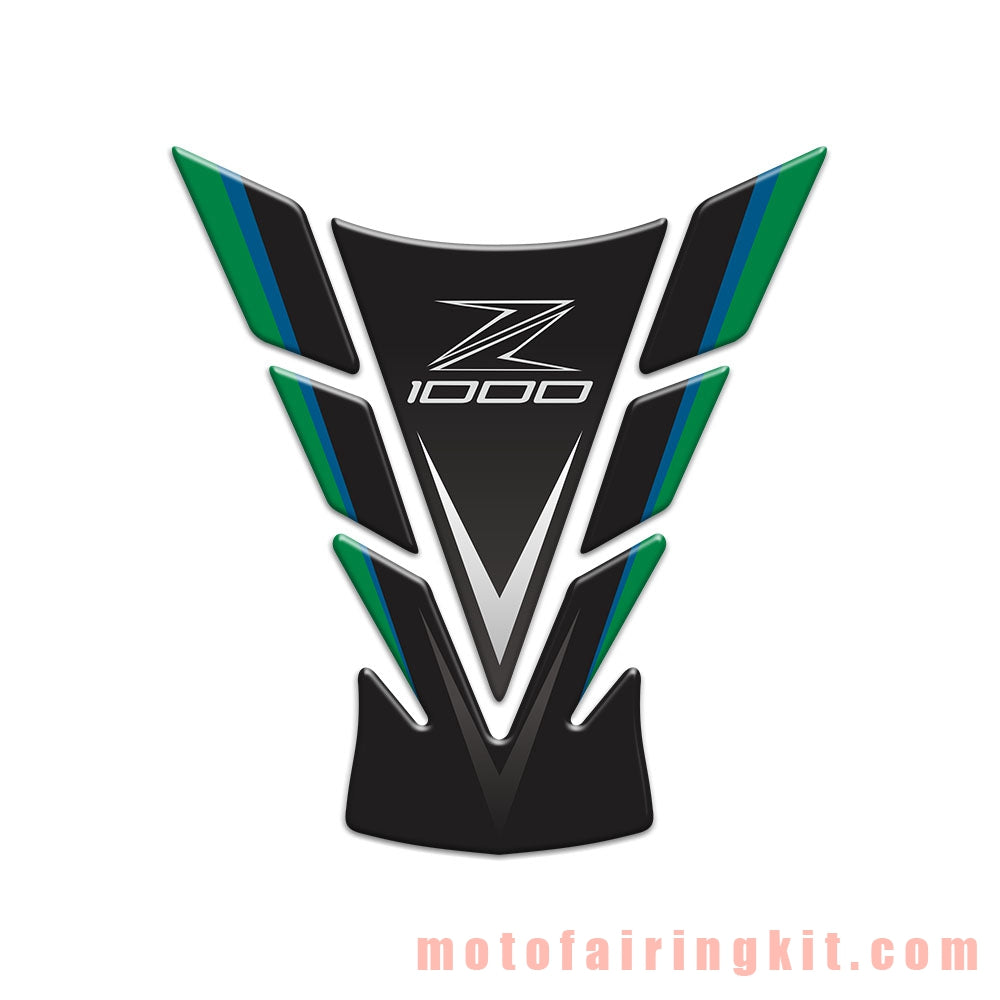 Motorcycle 3D Gas Tank Sticker Self-Adhesive Strong Stickiness Waterproof Protector Decal Pad Green