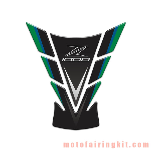 Motorcycle 3D Gas Tank Sticker Self-Adhesive Strong Stickiness Waterproof Protector Decal Pad Green