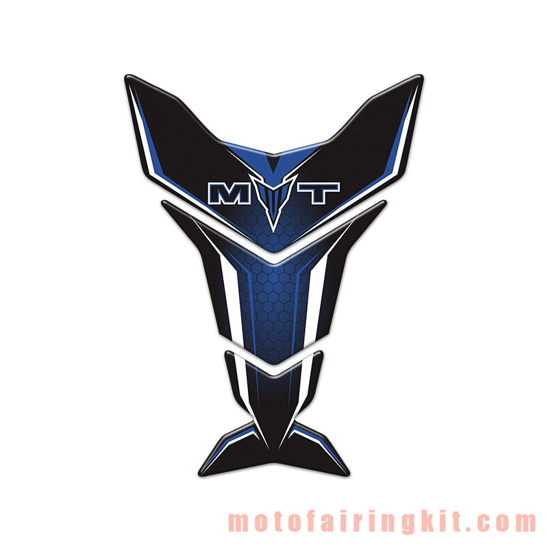 Motorcycle 3D Gas Tank Sticker Self-Adhesive Strong Stickiness Waterproof Protector Decal Pad Blue