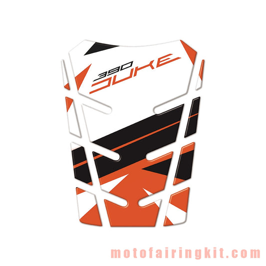 Motorcycle 3D Gas Tank Sticker Self-Adhesive Strong Stickiness Waterproof Protector Decal Pad Orange