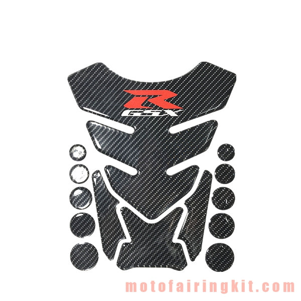 Motorcycle 3D Gas Tank Sticker Self-Adhesive Strong Stickiness Waterproof Protector Decal Pad Carbon fiber