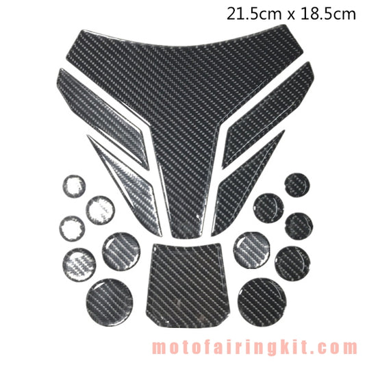 Motorcycle 3D Gas Tank Sticker Self-Adhesive Strong Stickiness Waterproof Protector Decal Pad Black