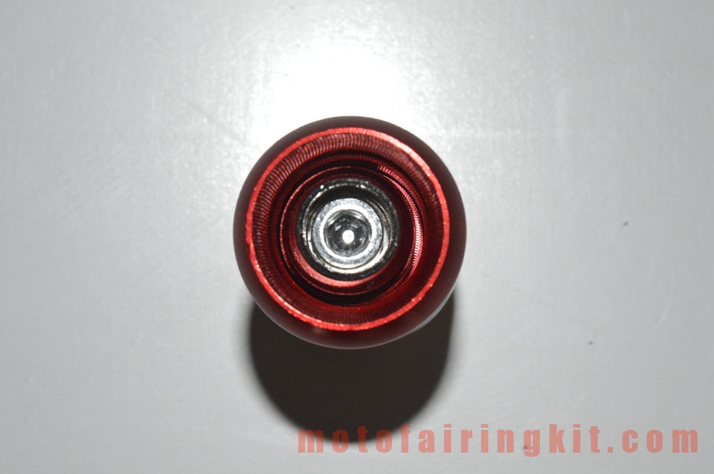 Puños de manillar de goma de aluminio de 7/8 pulgadas para motocicletas genéricas con tapones para extremos de barra para manillares con un diámetro interior de 22 mm (7/8 ") (rojo y negro)