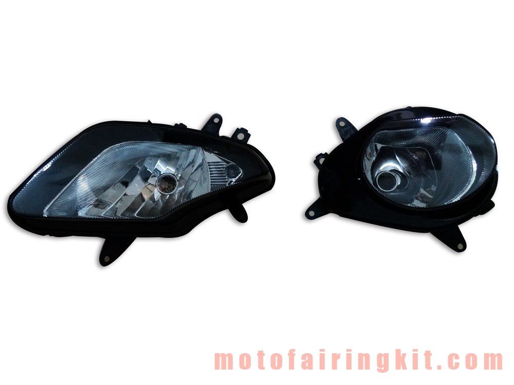 Conjunto de faros delanteros para motocicleta S1000R 2010 2011 2012 2013 2014 S1000R 10 11 12 13 14 Kit de conjunto de faros delanteros (negro)