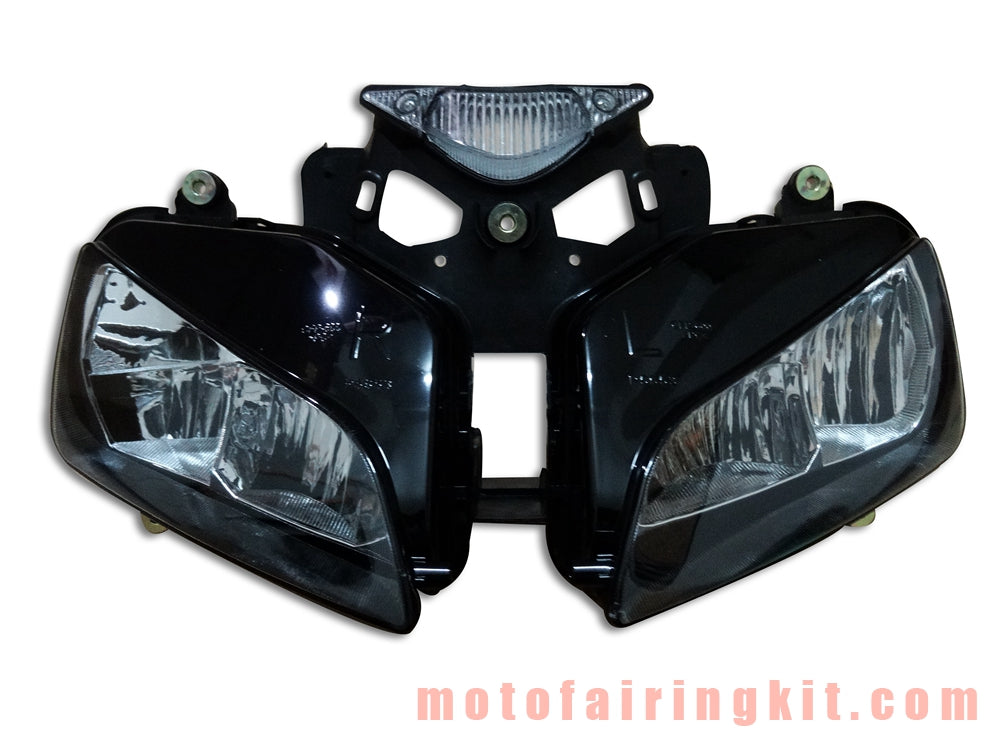 Conjunto de faros delanteros para motocicleta CBR1000RR 2004 2005 2006 2007 CBR1000 RR 04 05 06 07 Kit de conjunto de faros delanteros (negro)